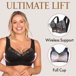 ExSecret - Ultimate Lift Full-Figure Seamless Lace Cut-Out Bra